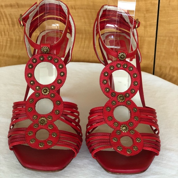 Christian Dior leather ankle strap sandals - Picture 1 of 8